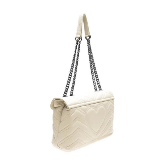ISABELLA RHEA ITALIAN LEATHER QUILTED CREAM SHOULDER BAG - Picture 2 of 10